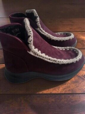 FLEXUS TESSO‎ BOOTIES purple size 39 women's nwot suede